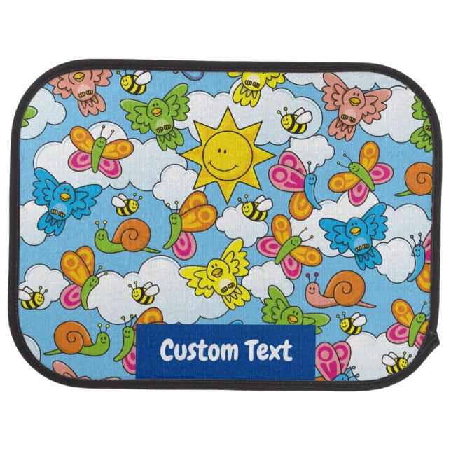Baby Animals Background Car Floor Mat (Rear)