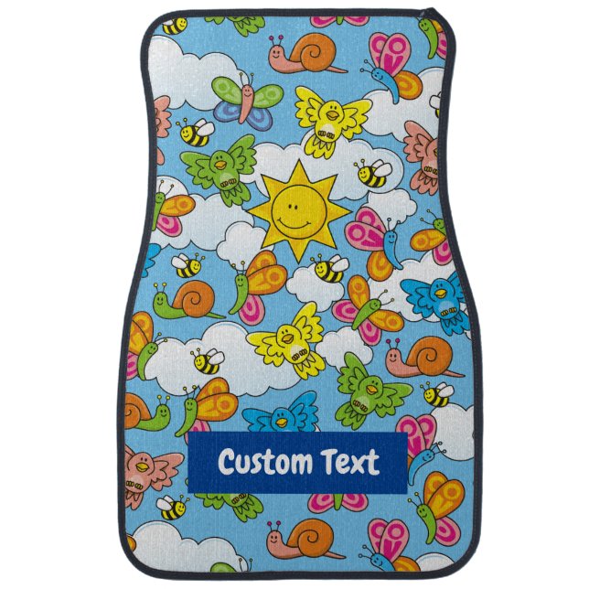 Baby Animals Background Car Floor Mat (Front)