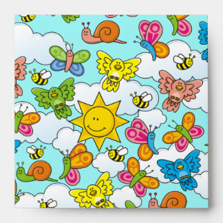 Baby Animals Background Envelope
