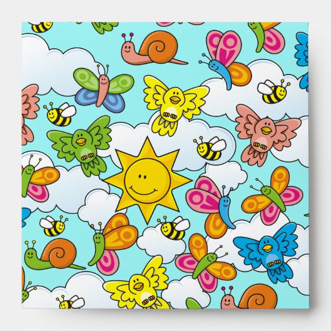 Baby Animals Background Envelope (Front)
