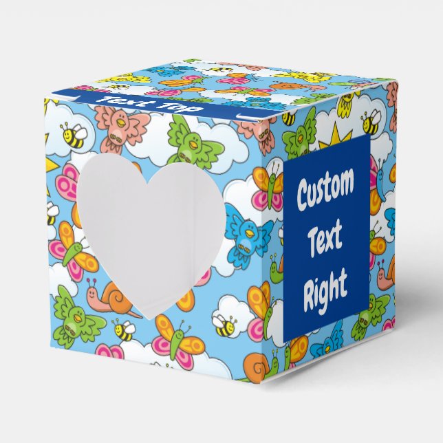 Baby Animals Background Favor Boxes (Front Side)
