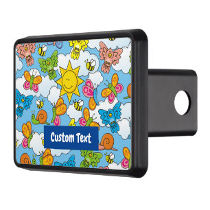 Baby Animals Background Hitch Cover