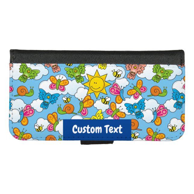 Baby Animals Background iPhone Wallet Case (Front (Horizontal))