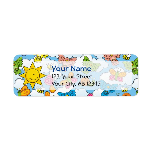 Baby Animals Background Label (Front)
