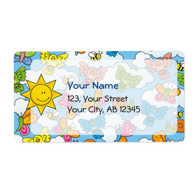 Baby Animals Background Label (Front)