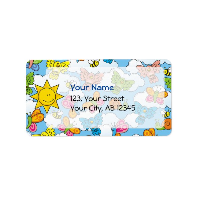 Baby Animals Background Label (Front)