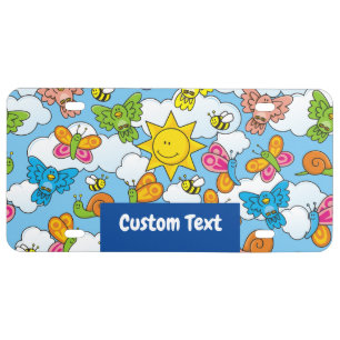 Baby Animals Background License Plate