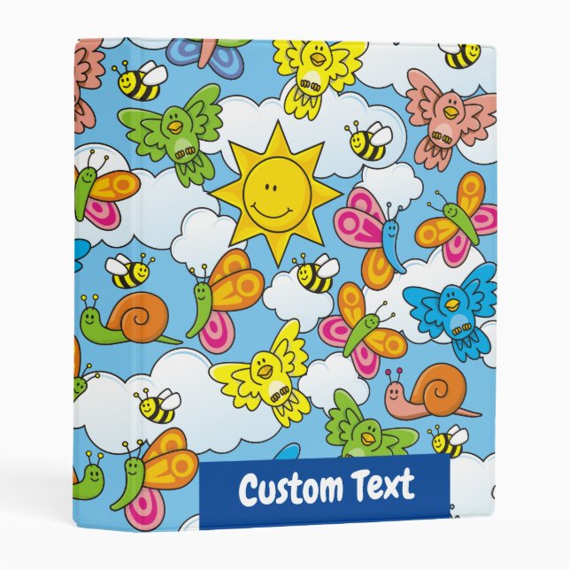 Baby Animals Background Mini Binder (Front/Spine)