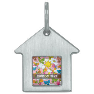 Baby Animals Background Pet ID Tag