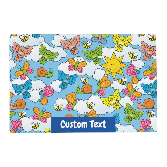 Baby Animals Background Placemat (Front)