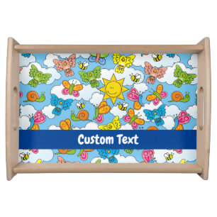 Baby Animals Background Serving Tray
