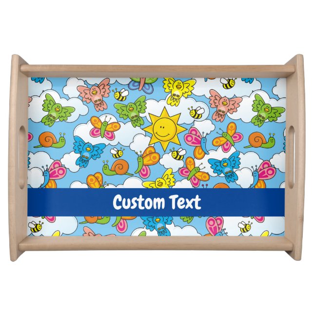 Baby Animals Background Serving Tray (Front)