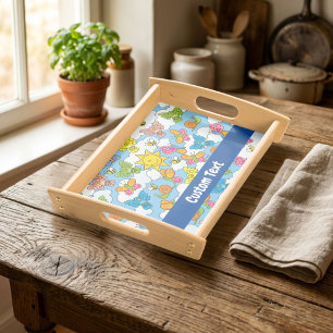 Baby Animals Background Serving Tray