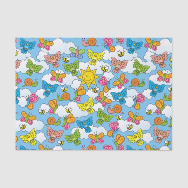 Baby Animals Background Tissue Paper (Front)