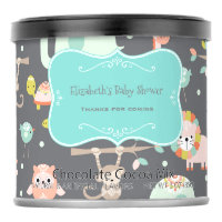 Baby Animals Cute Custom Baby Shower Thank You Hot Chocolate Drink Mix