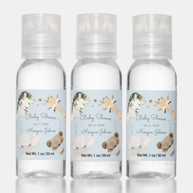 baby animals face masks baby shower hand sanitizer (Set)
