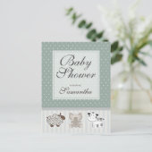 Baby Animals for Baby Shower Invitation (Standing Front)