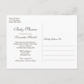Baby Animals for Baby Shower Invitation (Back)