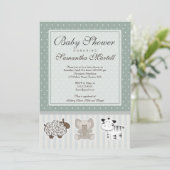 Baby Animals for Baby Shower Invitation (Standing Front)
