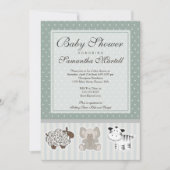Baby Animals for Baby Shower Invitation (Front)