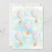Baby Animals Hot Air Balloon Neutral Baby Shower Invitation (Back)