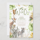 Baby Animals Jungle Safari Wild One 1st Birthday Invitation | Zazzle