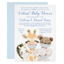 Baby Animals Mask Drive By Baby Shower Invitation Baby Animals Mask Drive By Baby Shower Invitation