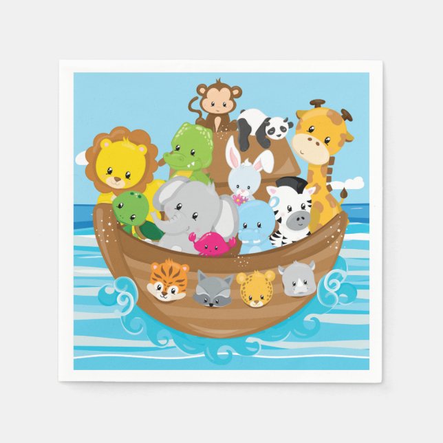 Baby Animals | Noah's Ark Napkins (Front)