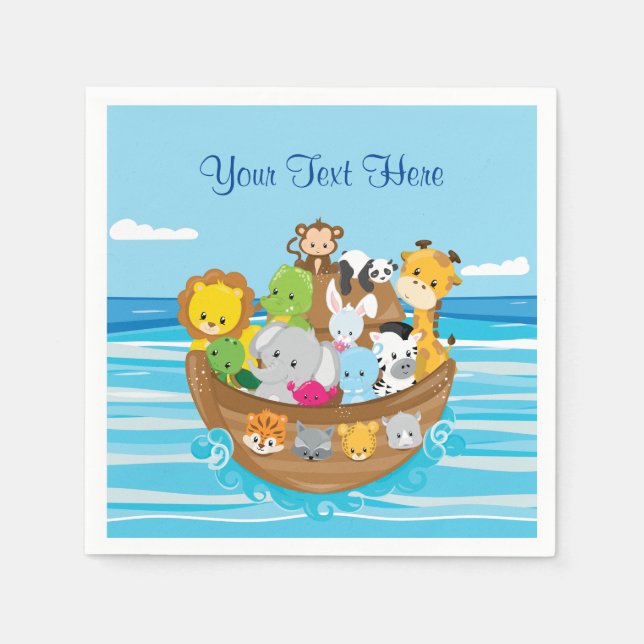 Baby Animals | Noah's Ark | Personalized Napkins (Front)