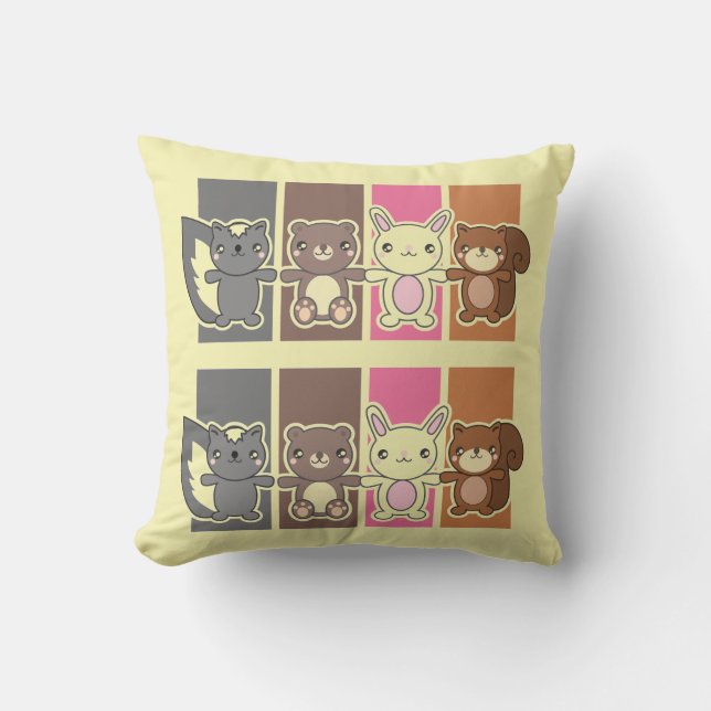 Baby Animals Outdoor Pillow (Front)