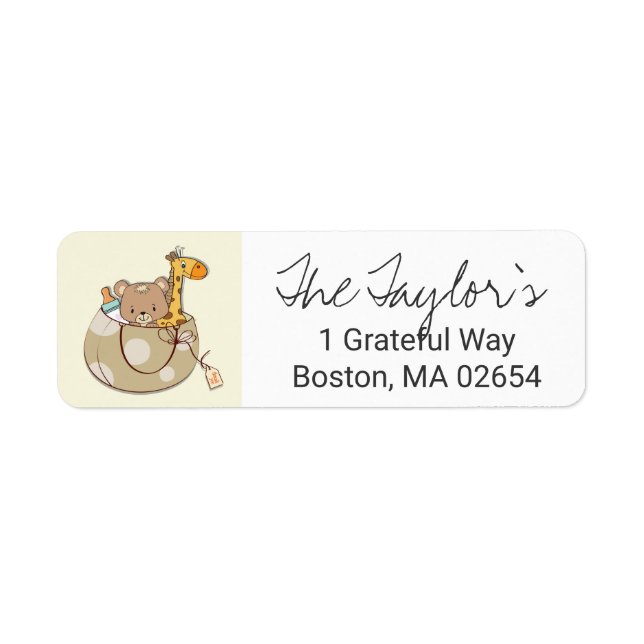 Baby Animals Return Address Label (Front)