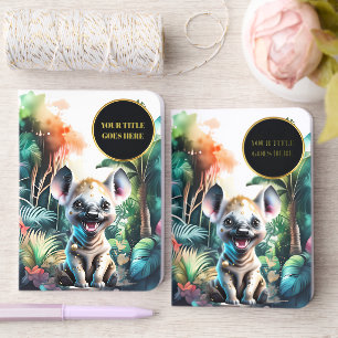Baby animals safari cute hyena jungle foliage foil vow books