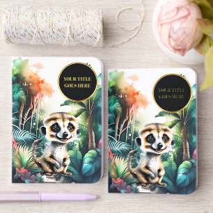 Baby animals safari cute meerkat jungle foliage foil vow books