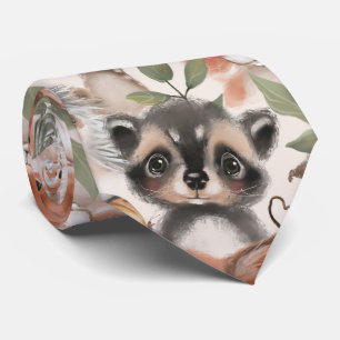 Baby Animals Seamless Pattern  Neck Tie