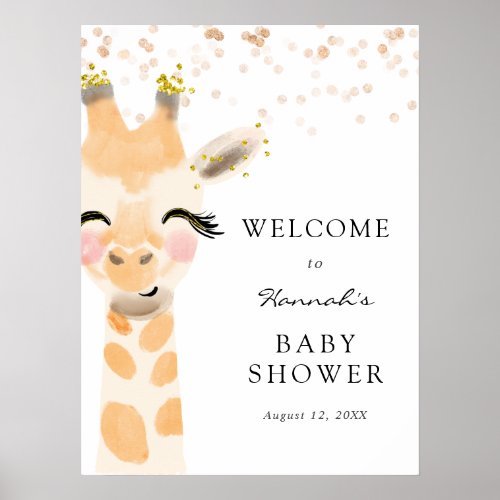 Baby Animals Shower Welcome Sign