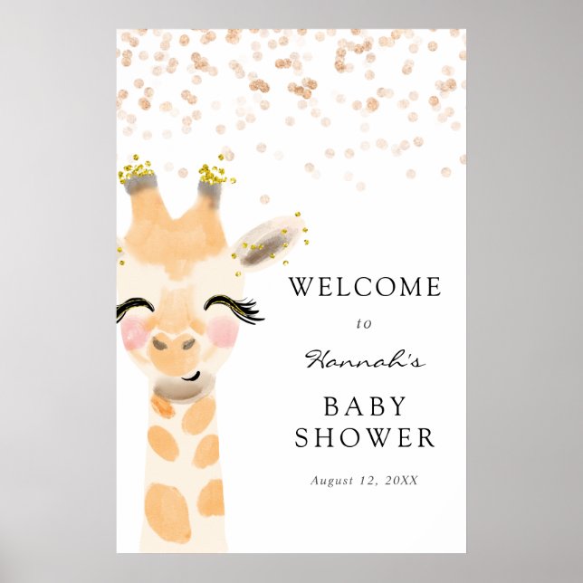 Baby Animals Shower Welcome Sign (Front)