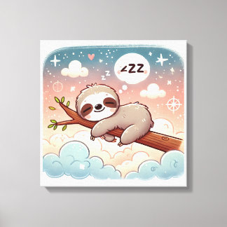 Baby Animals - Sleeping Sloth Nursery Wall Art