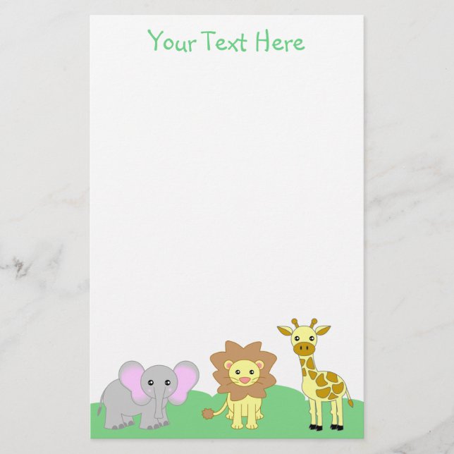 Baby Animals Stationery (Front)