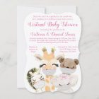 Baby Animals with Masks Drive By Covid Baby Shower