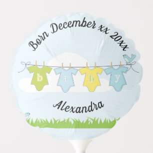 Baby Annoucement Add babys name birthdate Balloon