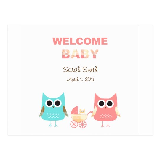 Baby Annoucement Postcard