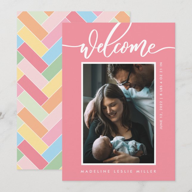 BABY ANNOUNCEMENT Add Your Photo (Front/Back)