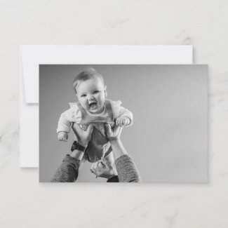 Baby Announcement and Thank You Card, Flat Card