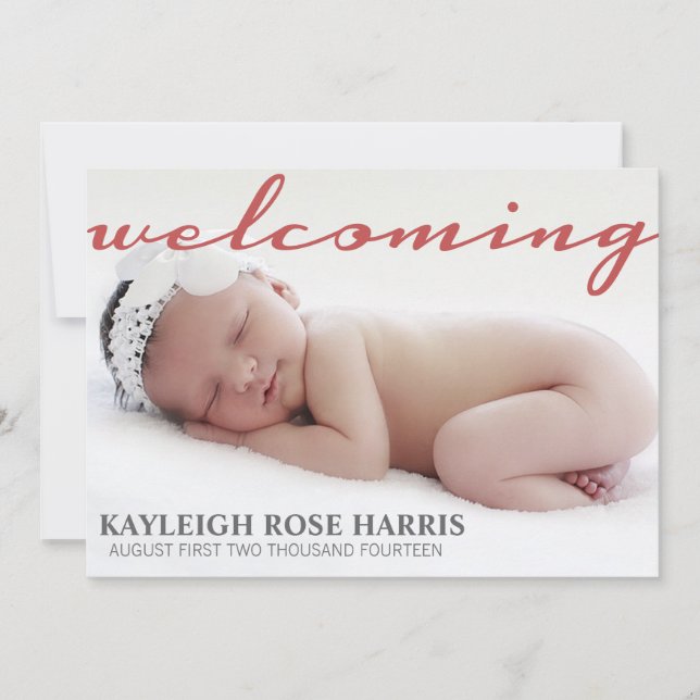 Baby Announcement | Baby Personalized Announcement (Front)
