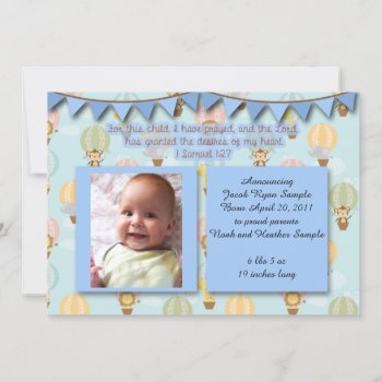 Baby Announcement  Christian Scripture For Boy Invitation by hkimbrell at Zazzle