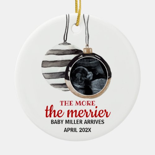 Baby Announcement Christmas present Ceramic Orname Ceramic Ornament