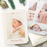 Baby Announcement Collage Merry Little Christmas<br><div class="desc">Simple Elegant Collage Merry Married Christmas
simple frame merry christmas Holiday Card

 newly weds

*fully editable template

#happyholidays
#merrychristmas</div>