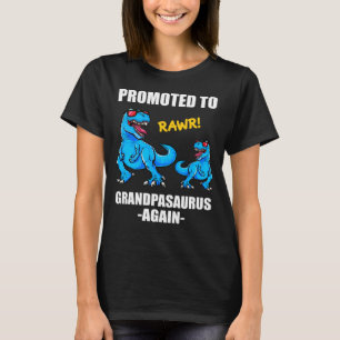 Baby Announcement Dinosaur Promoted To Grandpasau T-Shirt