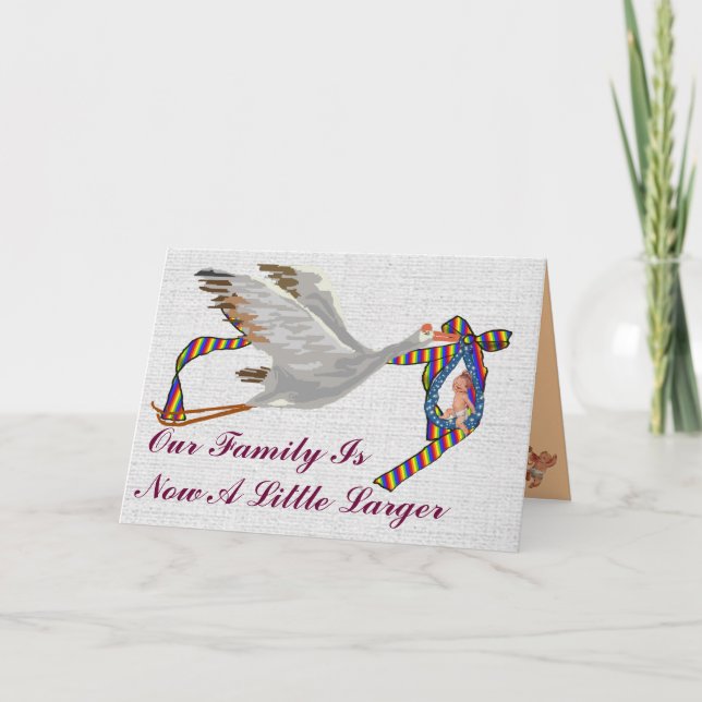 Baby Announcement For Gay Or Lesbian Couples (Front)