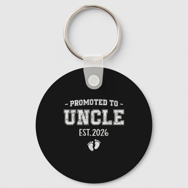 Baby Announcement For Uncle Promoted To Uncle 2026 Keychain (Front)
